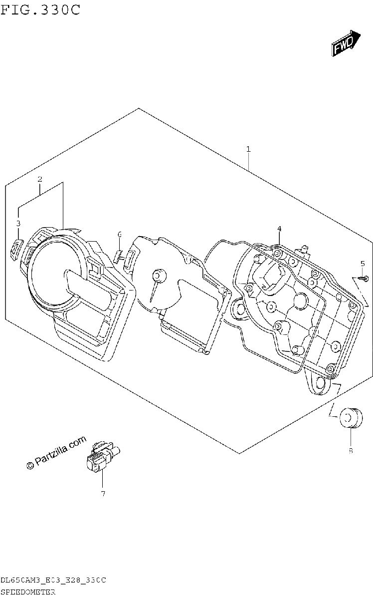 Diagrama de SPEEDOMETER DL650AM3E33
