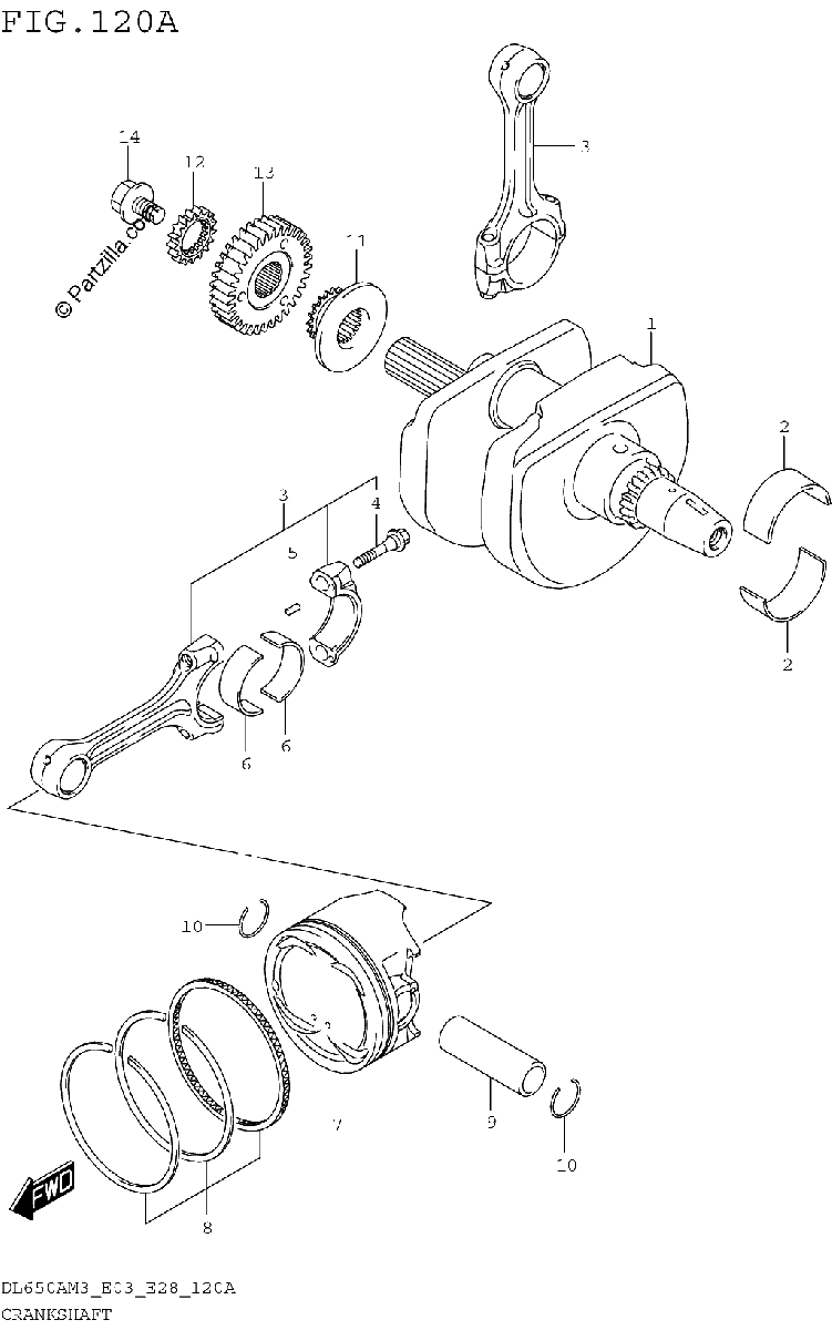 Diagrama de CRANKSHAFT