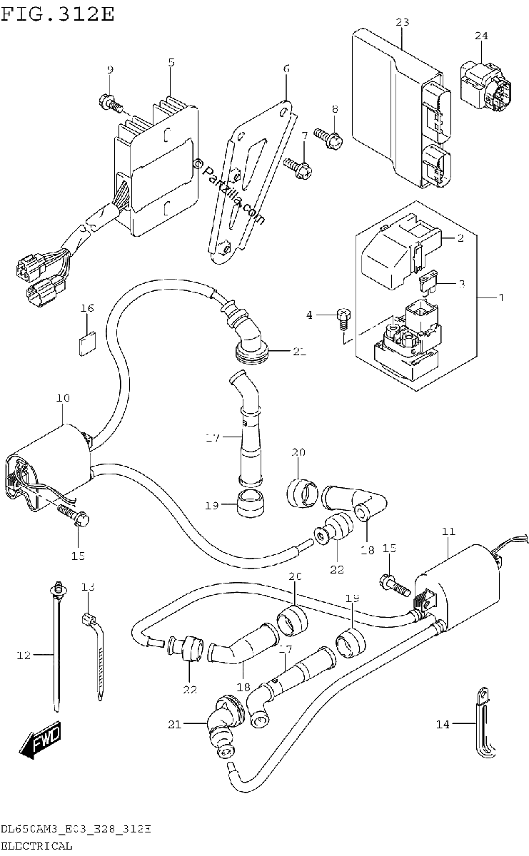 Diagrama de ELECTRICAL DL650XAM3E28