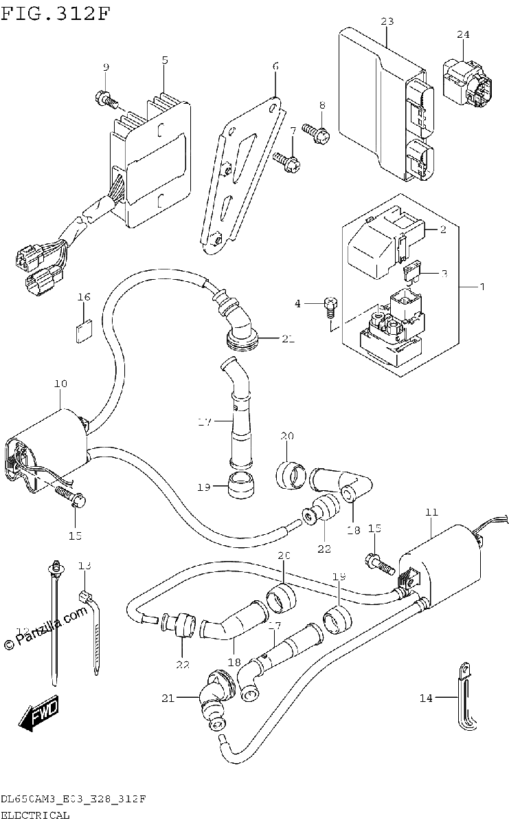 Diagrama de ELECTRICAL DL650XAM3E33
