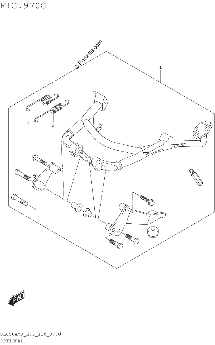 Diagrama de OPTIONAL CENTER STAND SET