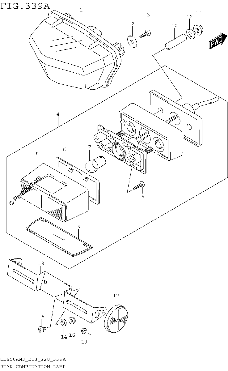 Diagrama de REAR COMBINATION LAMP