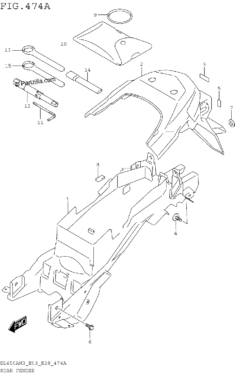 Diagrama de REAR FENDER