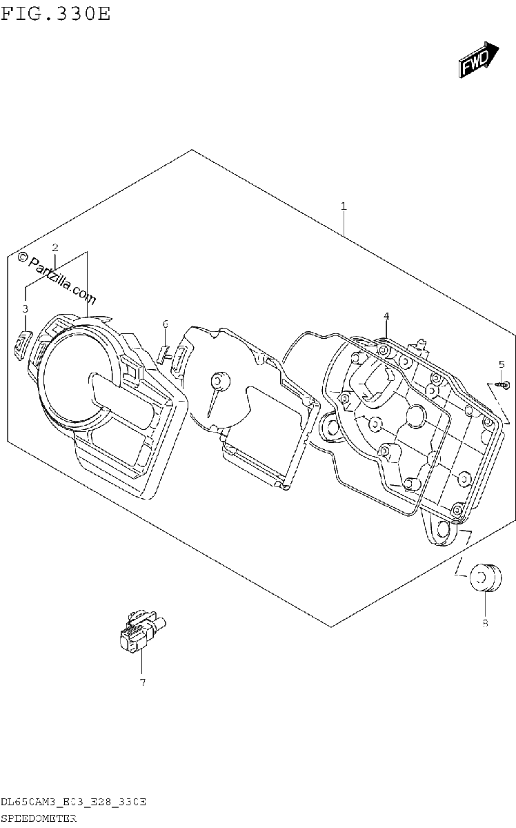 Diagrama de SPEEDOMETER DL650XAM3E28