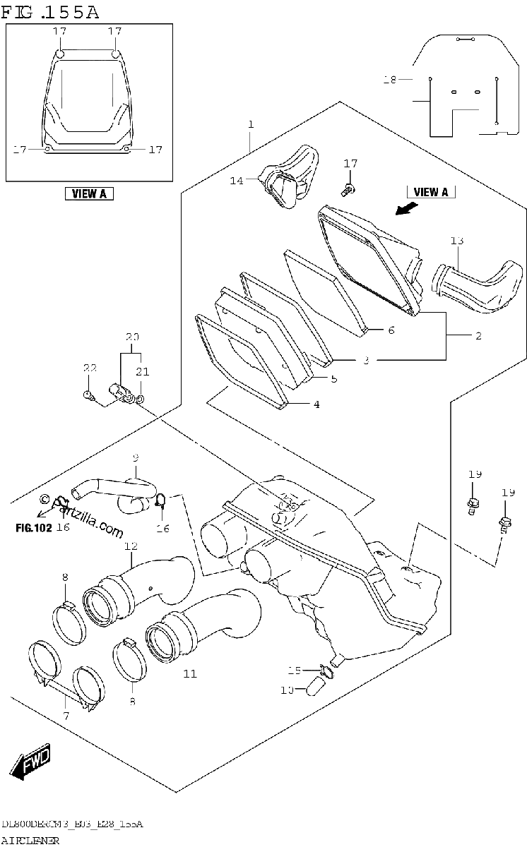 Diagrama de AIR CLEANER