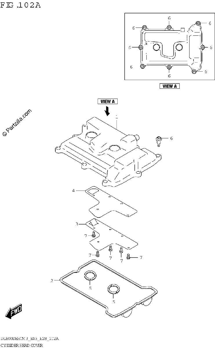 Diagrama de CYLINDER HEAD COVER