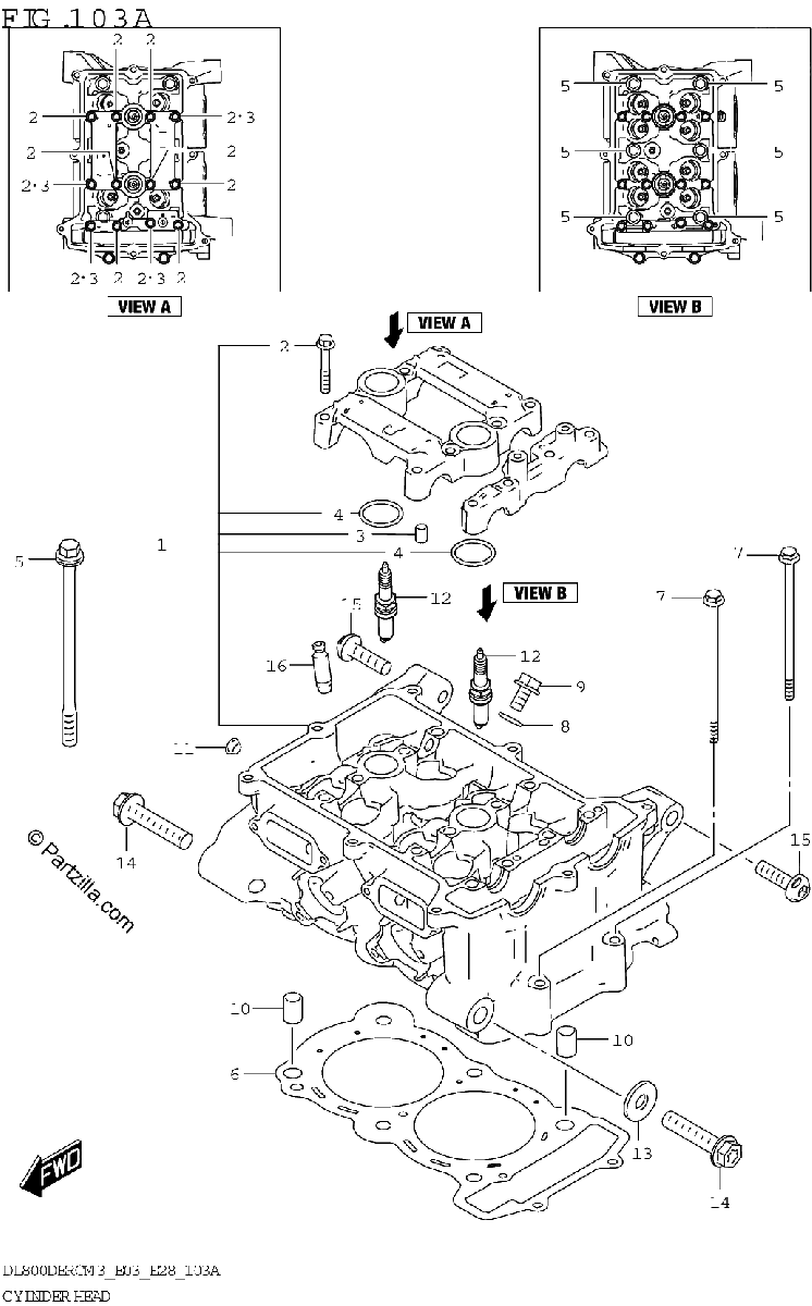 Diagrama de CYLINDER HEAD