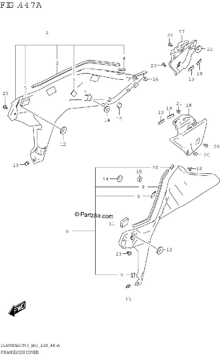 Diagrama de FRAME BODY COVER
