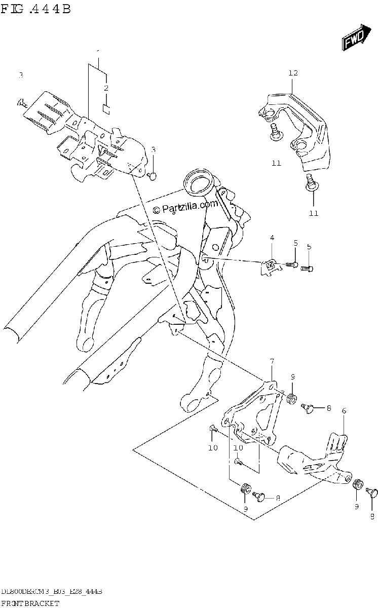 Diagrama de FRONT BRACKET