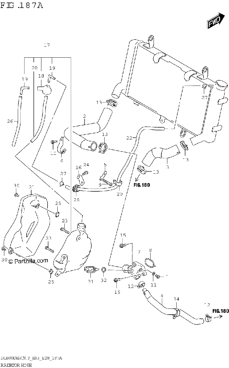 Diagrama de RADIATOR HOSE
