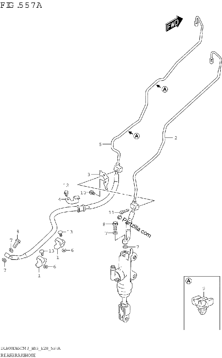 Diagrama de REAR BRAKE HOSE