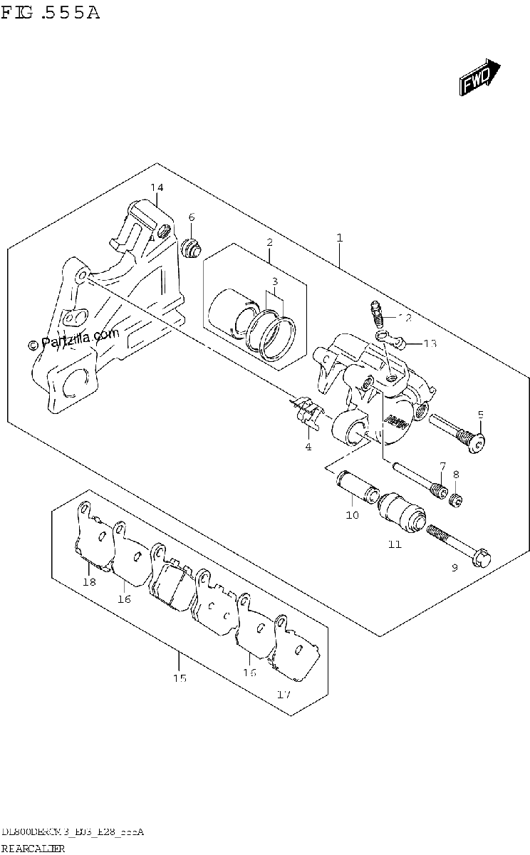 Diagrama de REAR CALIPER