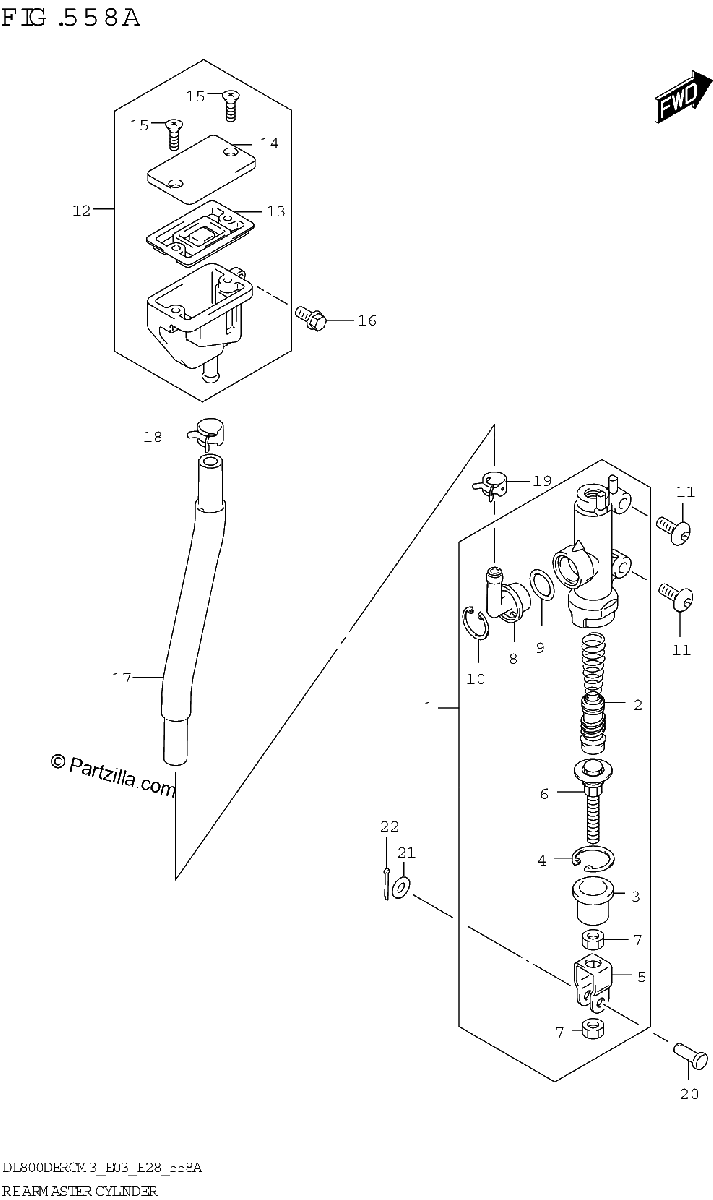 Diagrama de REAR MASTER CYLINDER