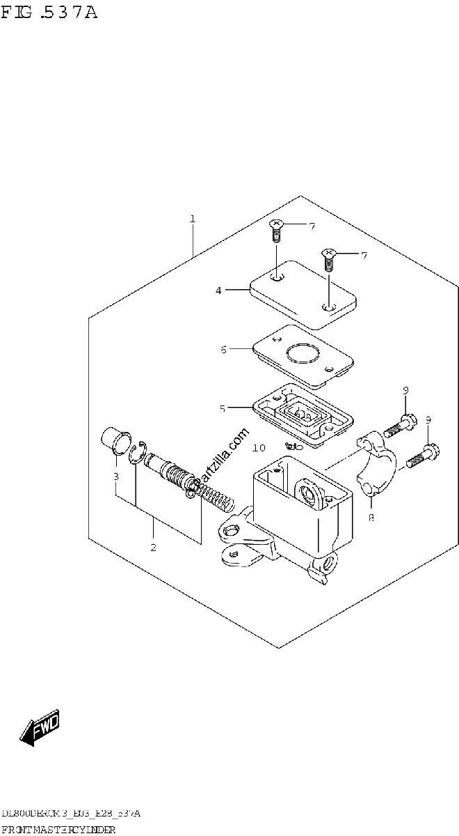 Diagrama de FRONT MASTER CYLINDER