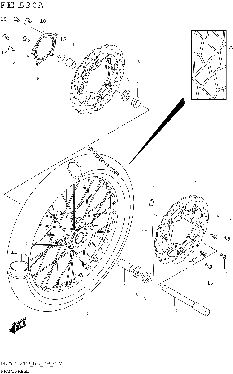 Diagrama de FRONT WHEEL