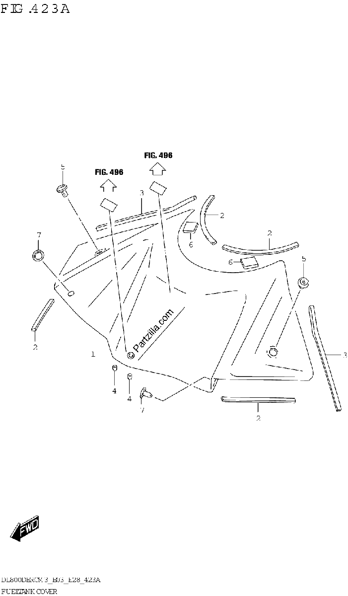 Diagrama de FUEL TANK COVER