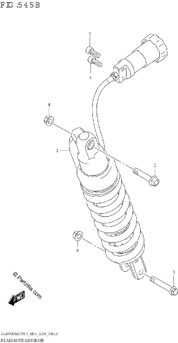 Diagrama de REAR SHOCK ABSORBER