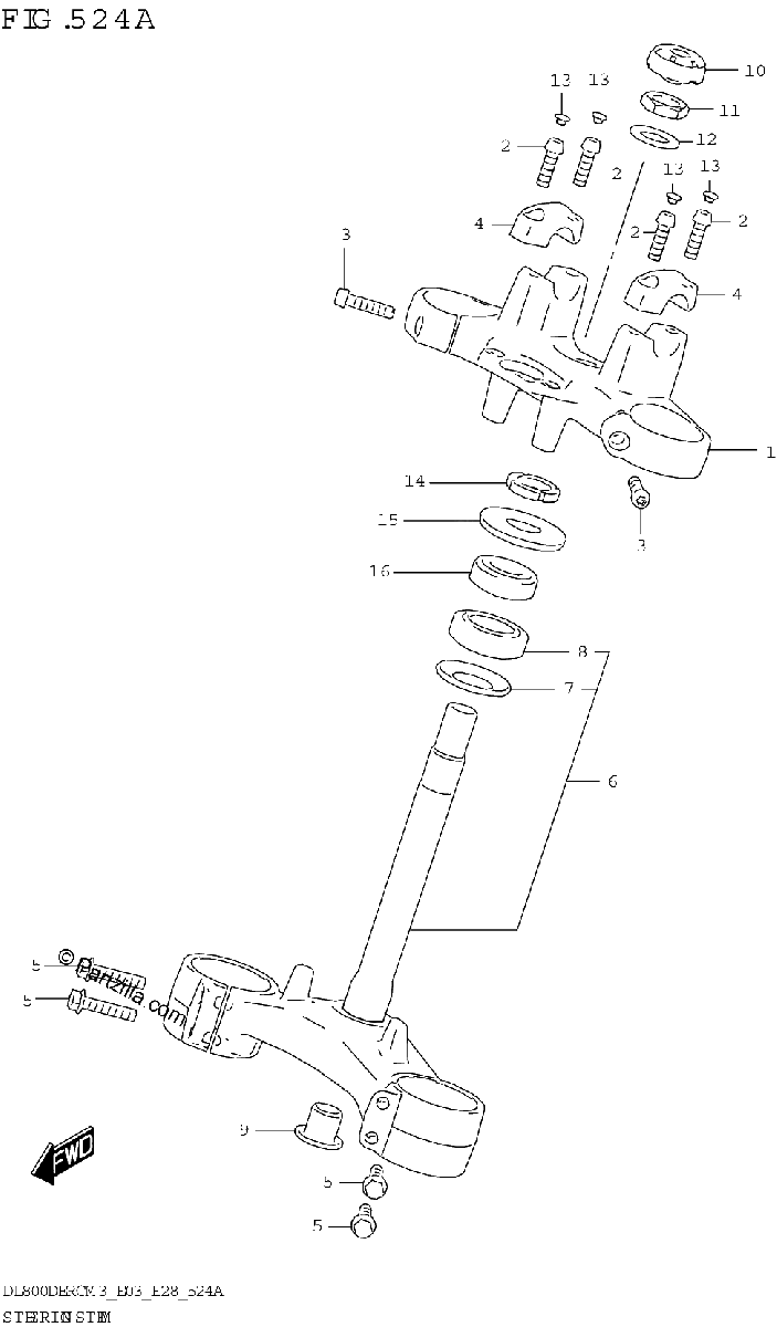 Diagrama de STEERING STEM