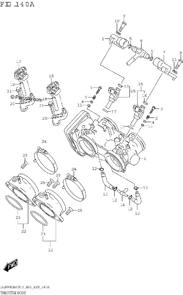 Diagrama de THROTTLE BODY