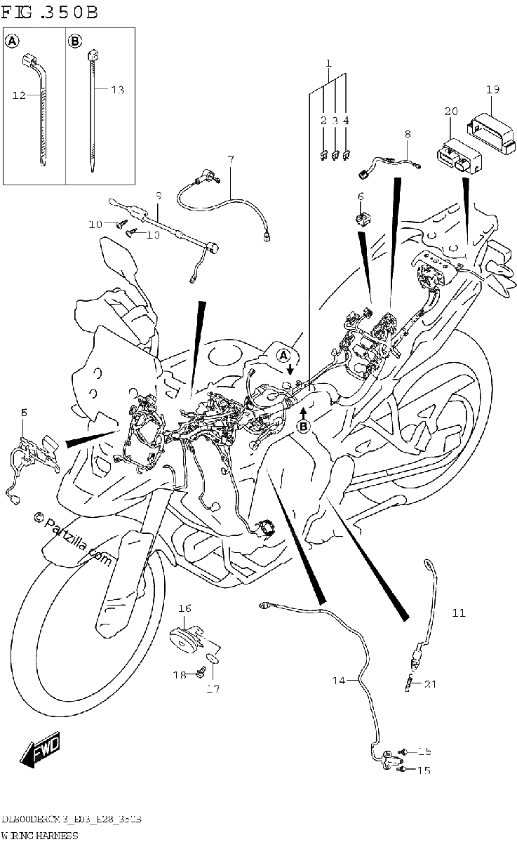 Diagrama de WIRING HARNESS