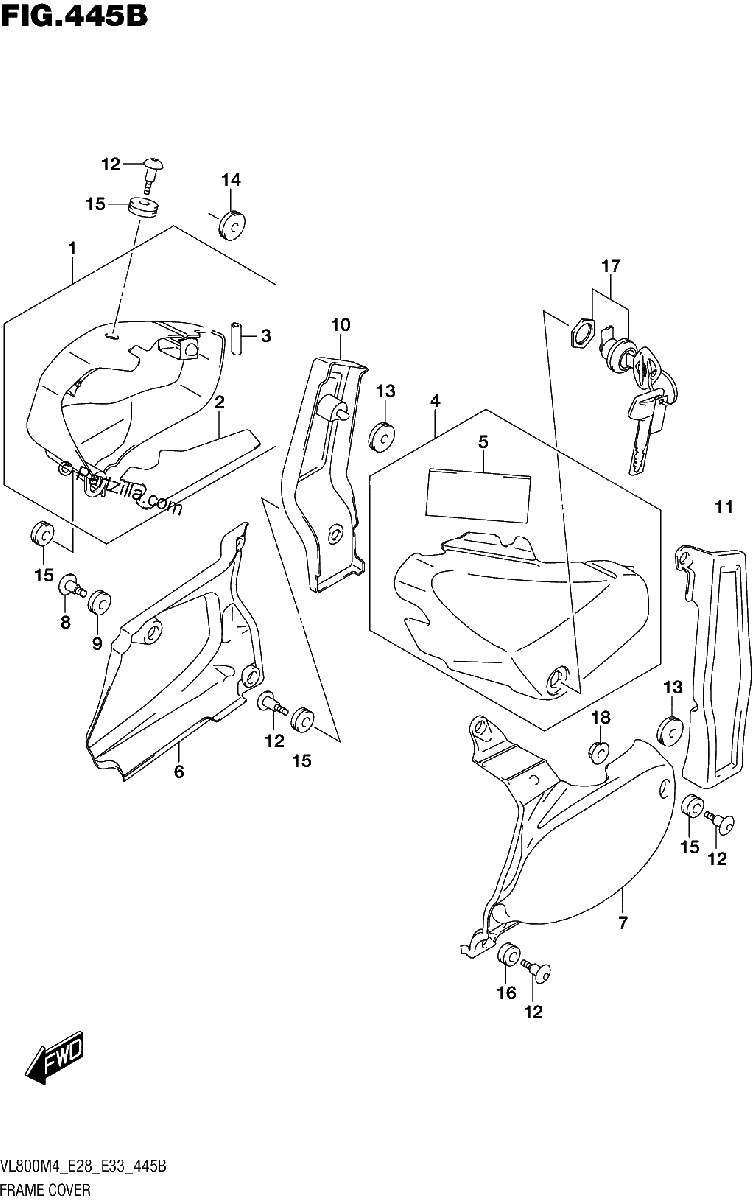 Diagrama de FRAME COVER VL800