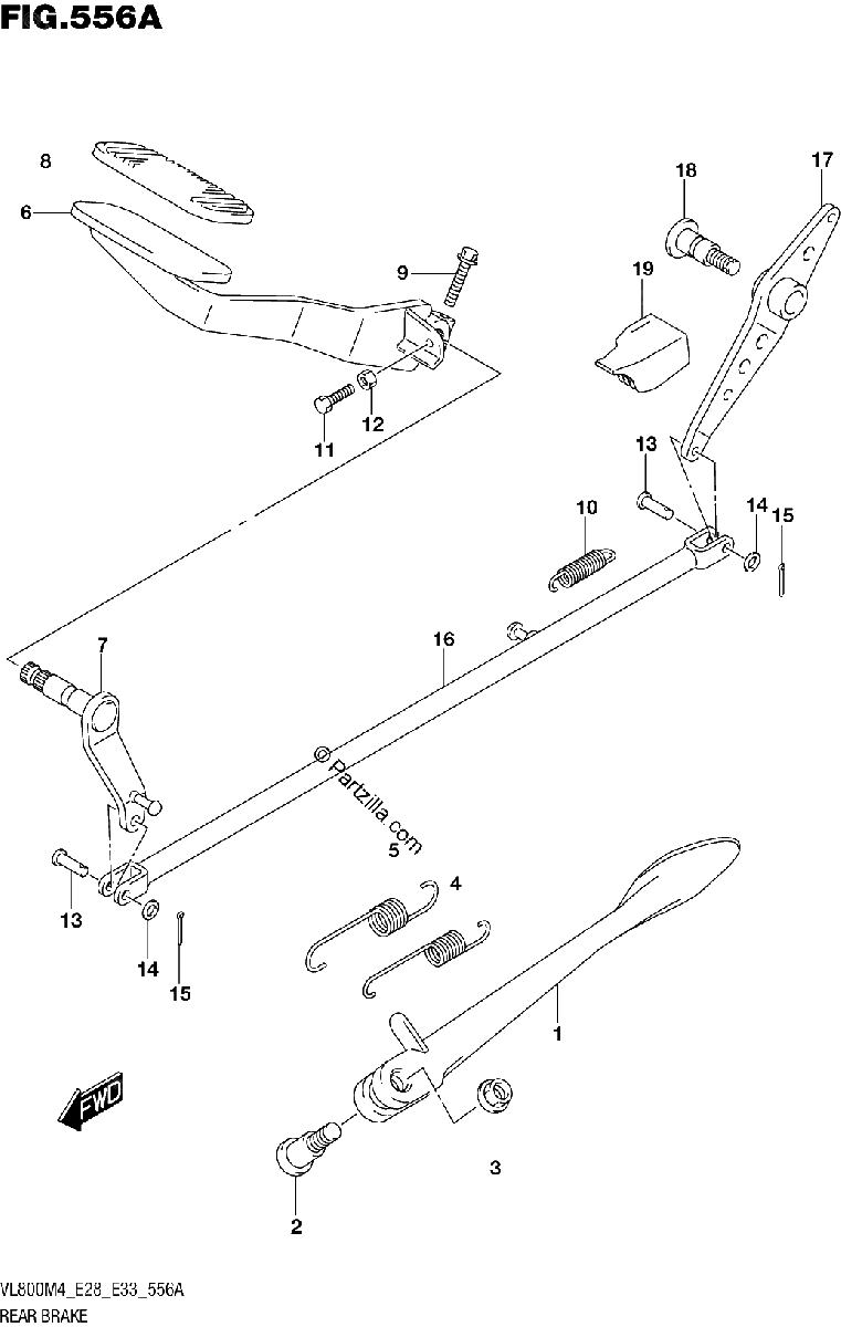 Diagrama de REAR BRAKE