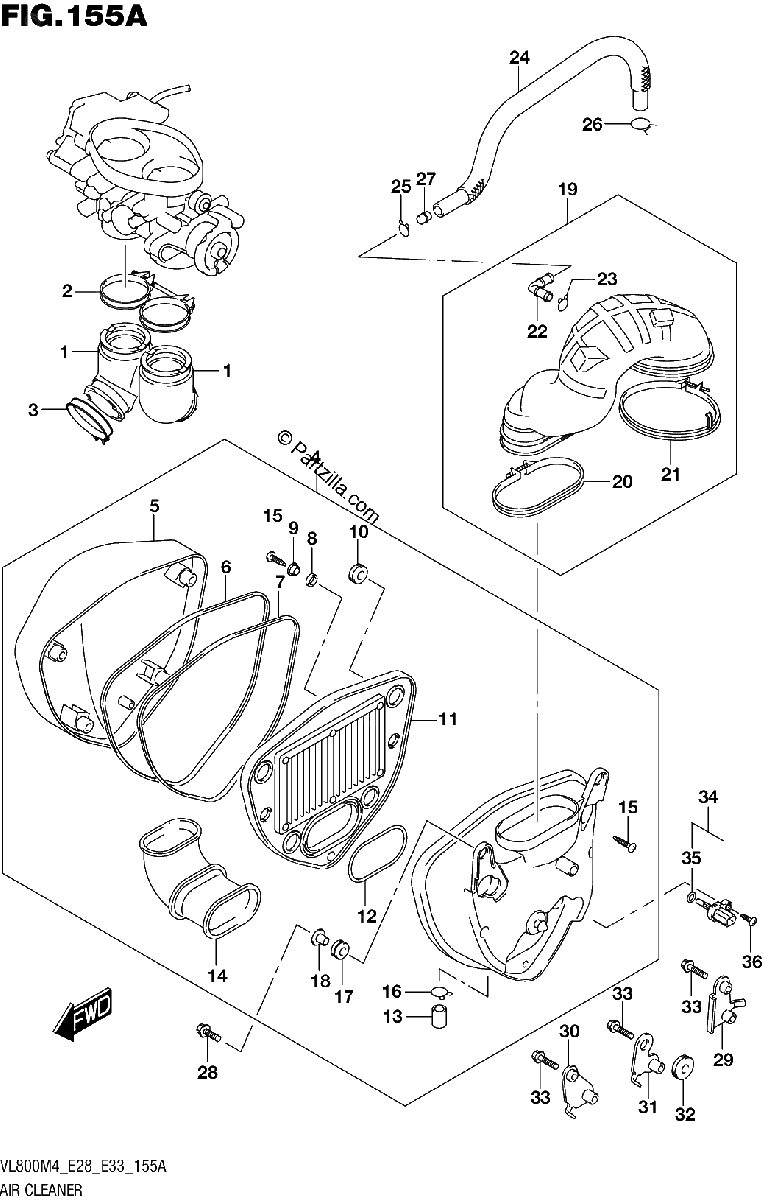Diagrama de AIR CLEANER