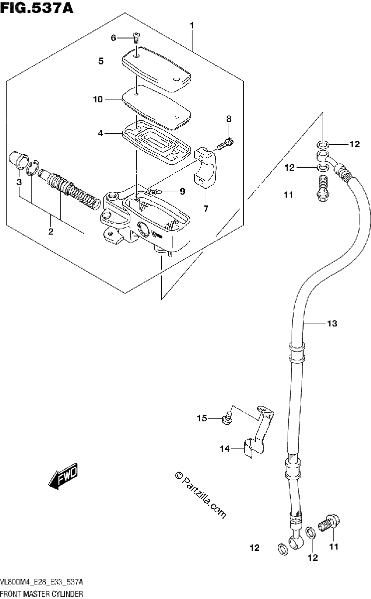 Diagrama de FRONT MASTER CYLINDER
