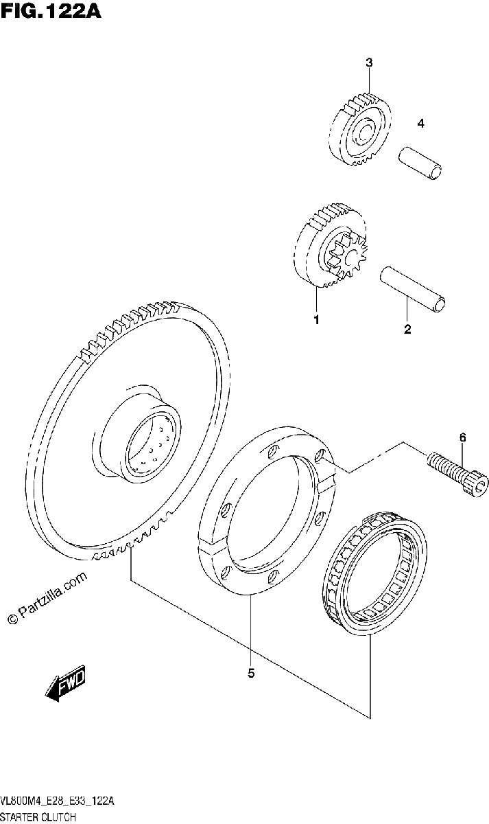Diagrama de STARTER CLUTCH