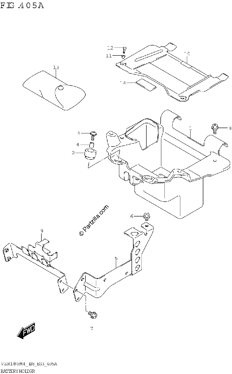 Diagrama de BATTERY HOLDER