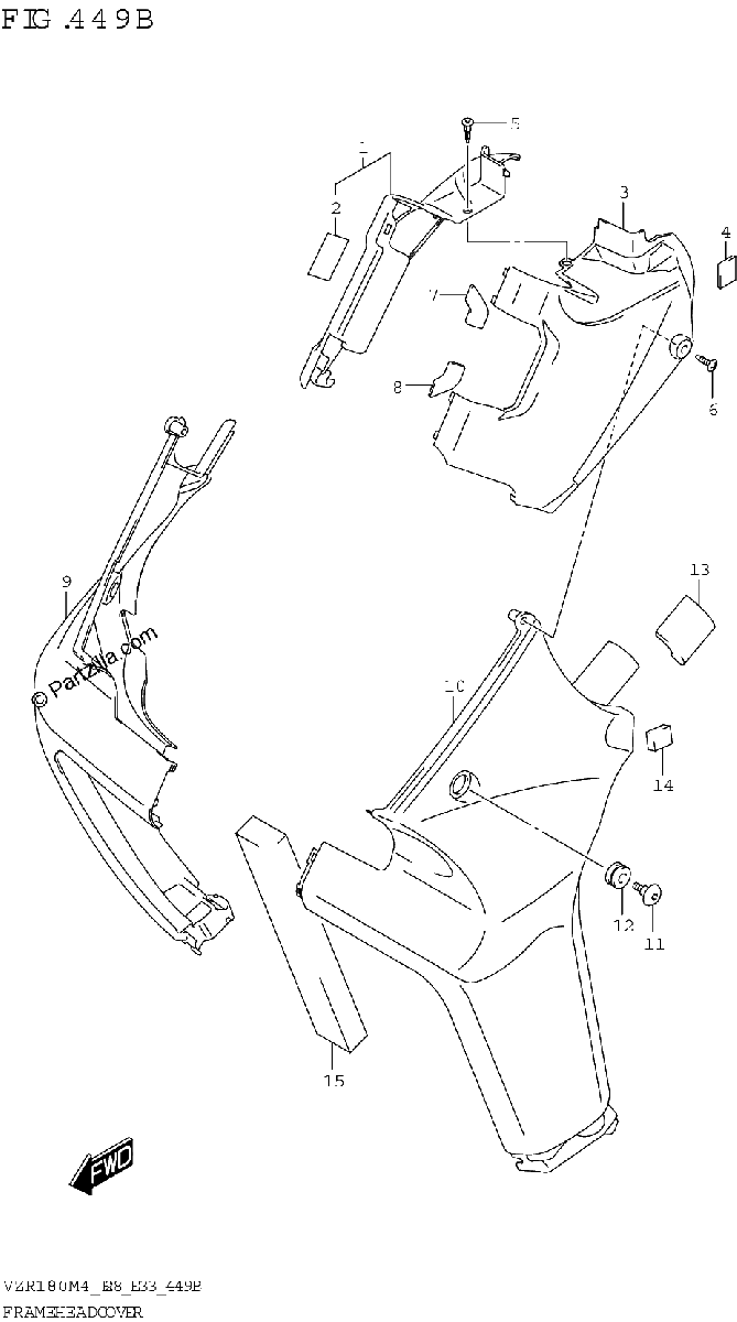 Diagrama de FRAME HEAD COVER VZR1800BZ