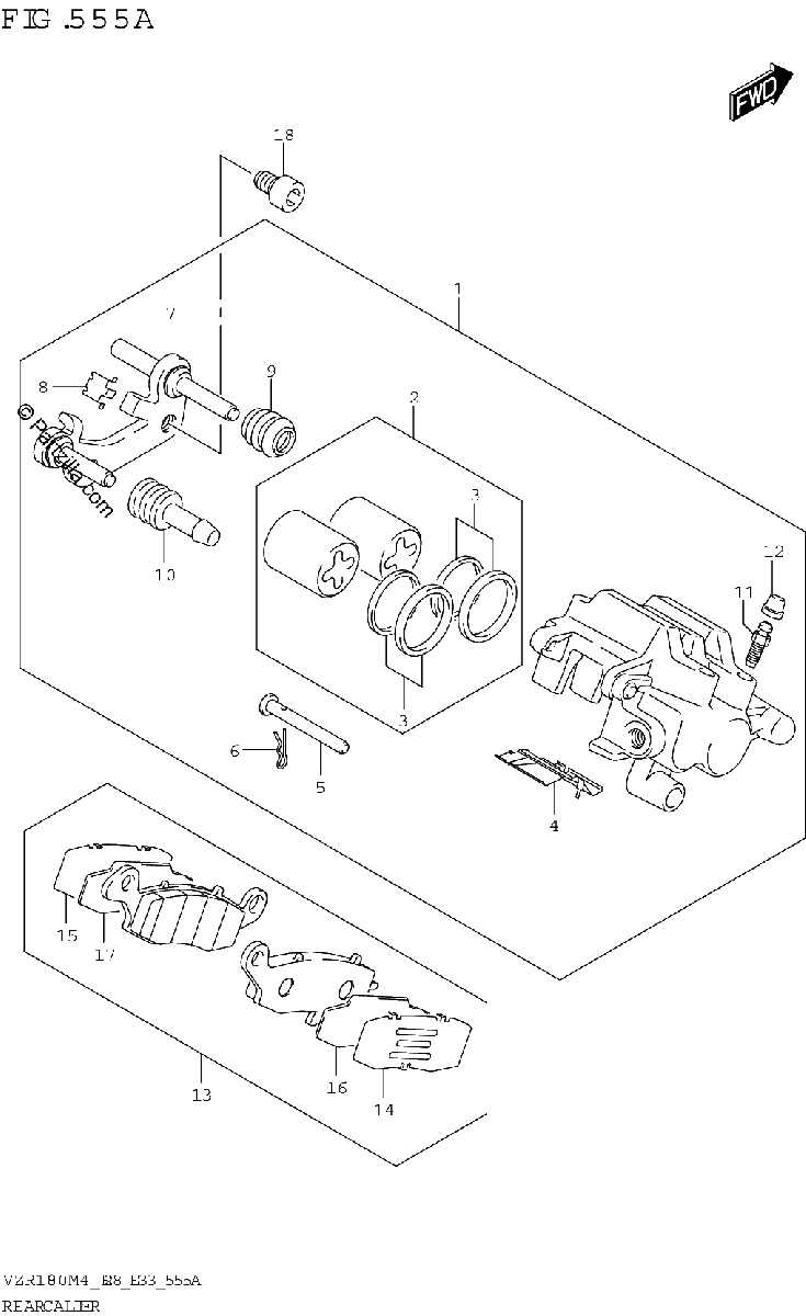 Diagrama de REAR CALIPER