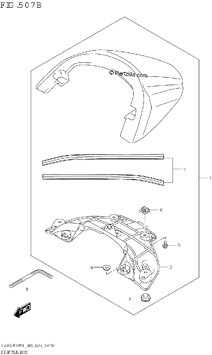 Diagrama de SEAT TAIL BOX VZR1800BZ AV4