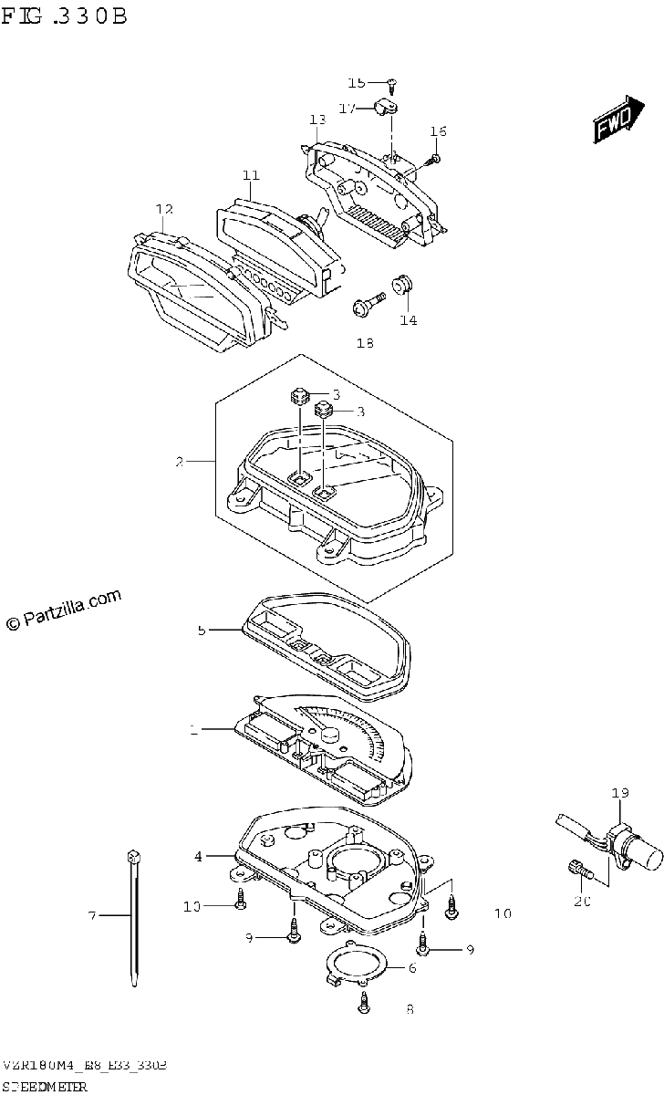Diagrama de SPEEDOMETER E33