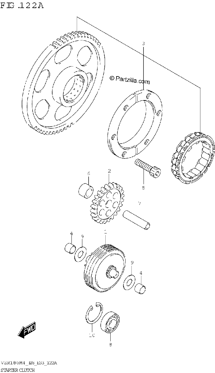 Diagrama de STARTER CLUTCH