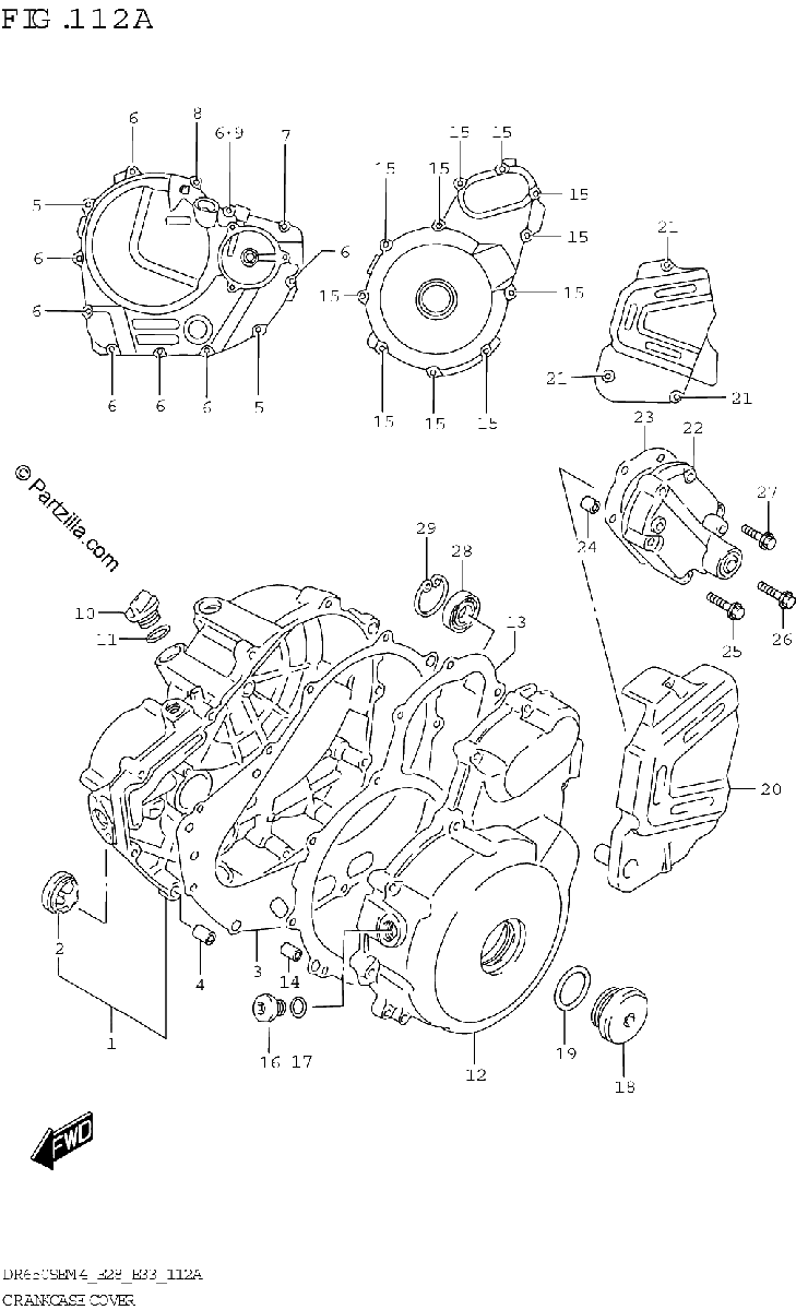 Diagrama de CRANKCASE COVER