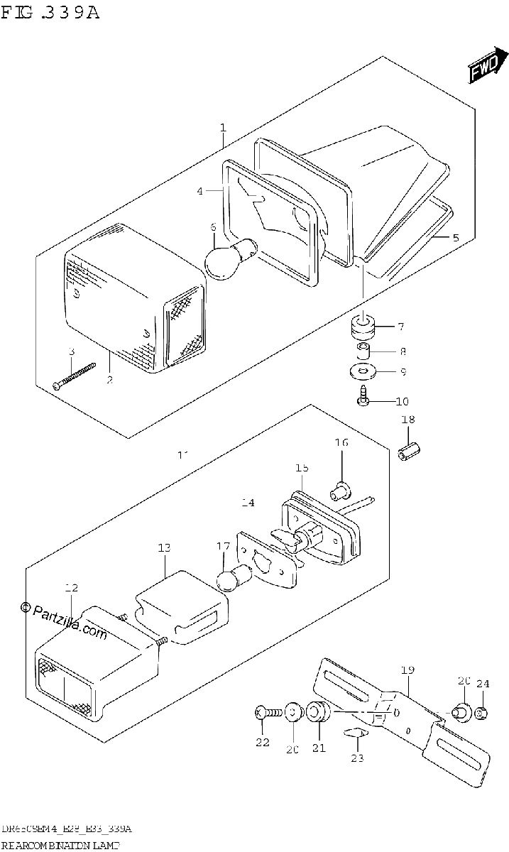 Diagrama de REAR COMBINATION LAMP
