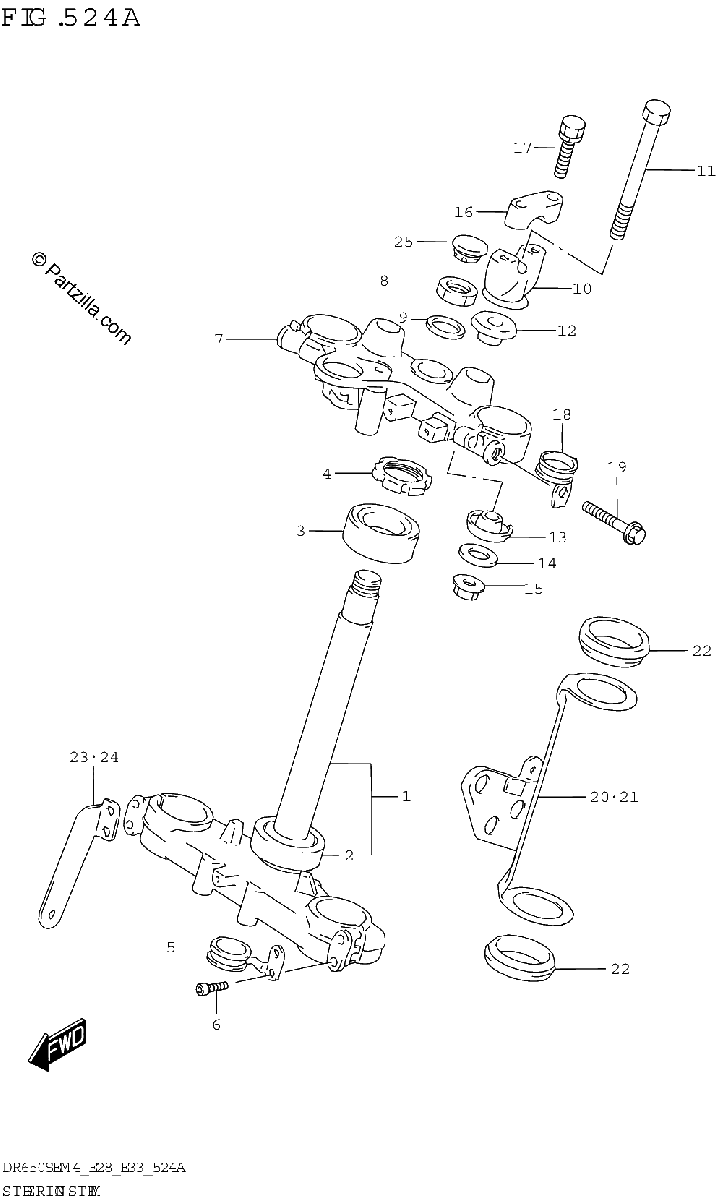 Diagrama de STEERING STEM