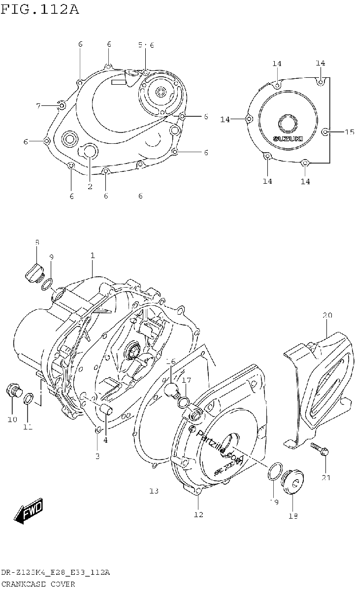 Diagrama de CRANKCASE COVER