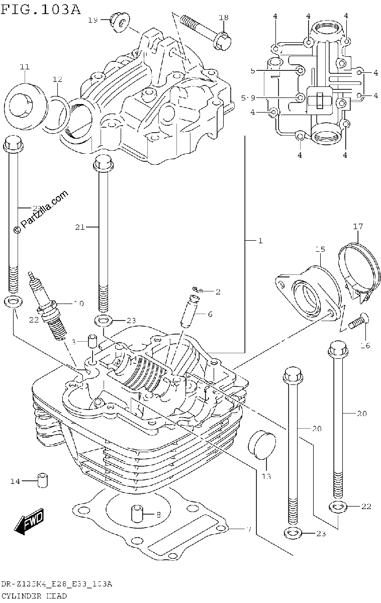 Diagrama de CYLINDER HEAD