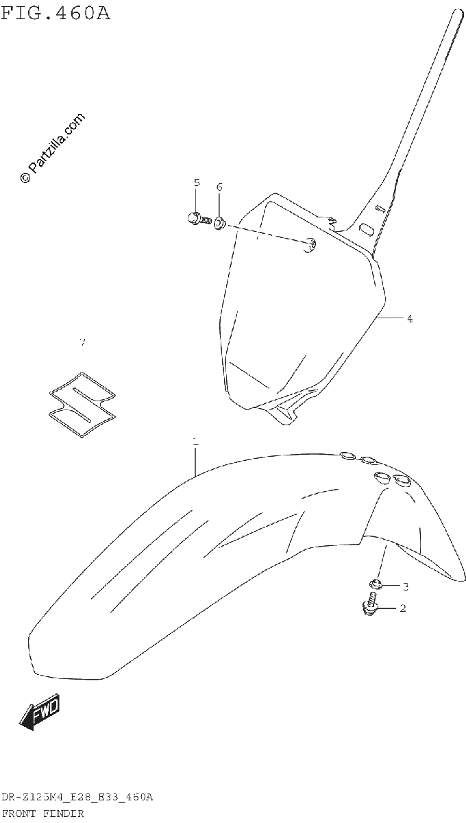 Diagrama de FRONT FENDER