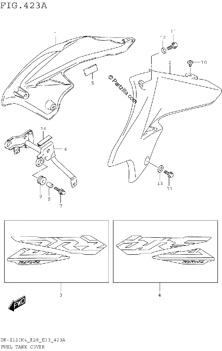 Diagrama de FUEL TANK COVER