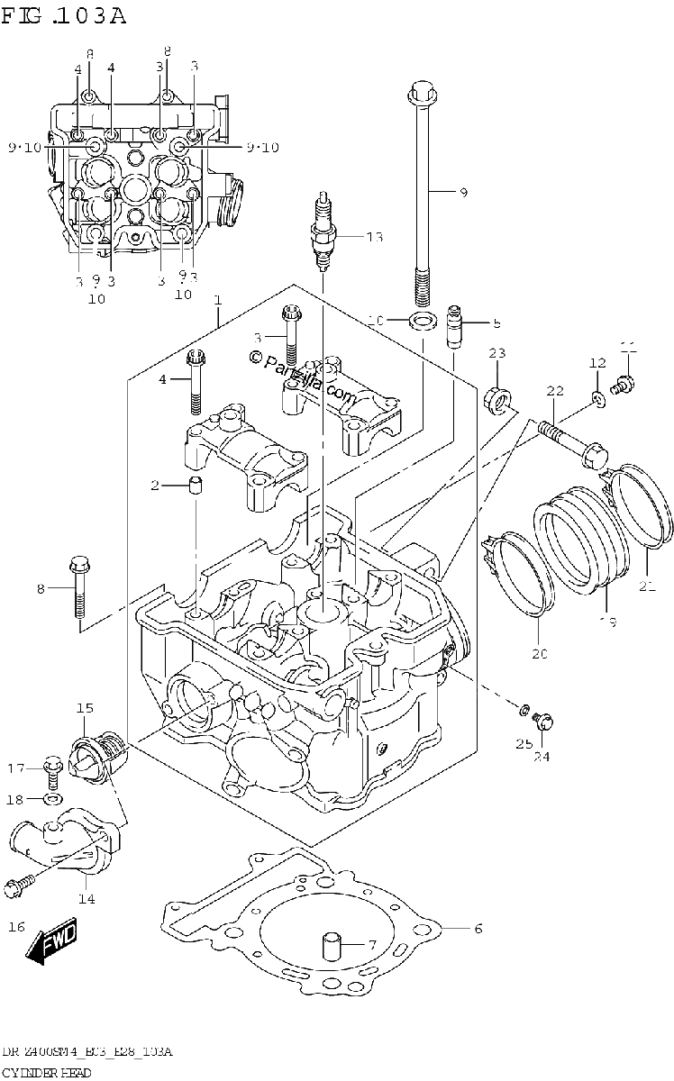 Diagrama de CYLINDER HEAD