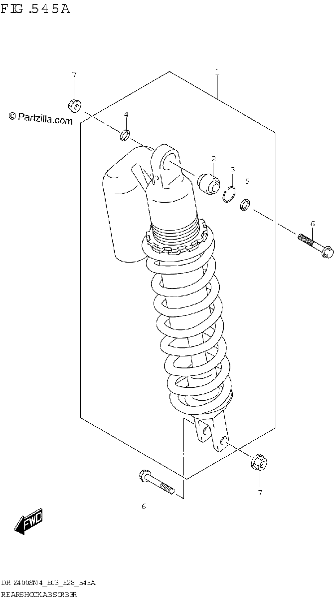Diagrama de REAR SHOCK ABSORBER DR Z400S