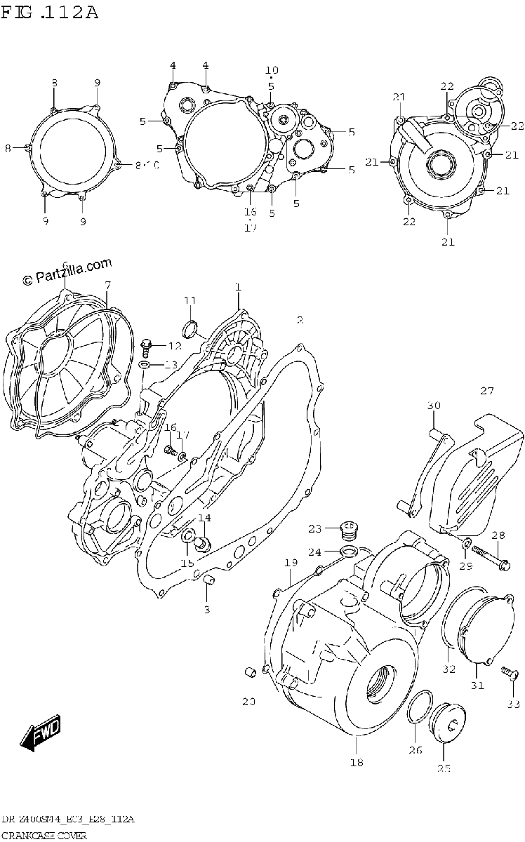 Diagrama de CRANKCASE COVER