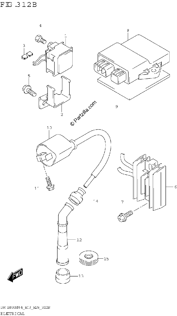 Diagrama de ELECTRICAL DR Z400SM