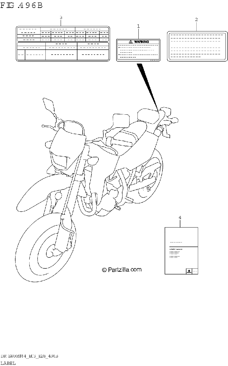 Diagrama de LABEL DR Z400SM E03