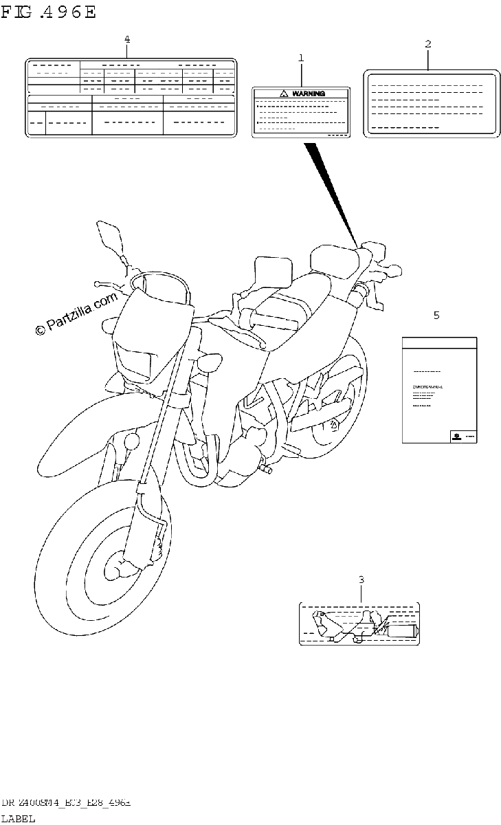 Diagrama de LABEL DR Z400SM E33