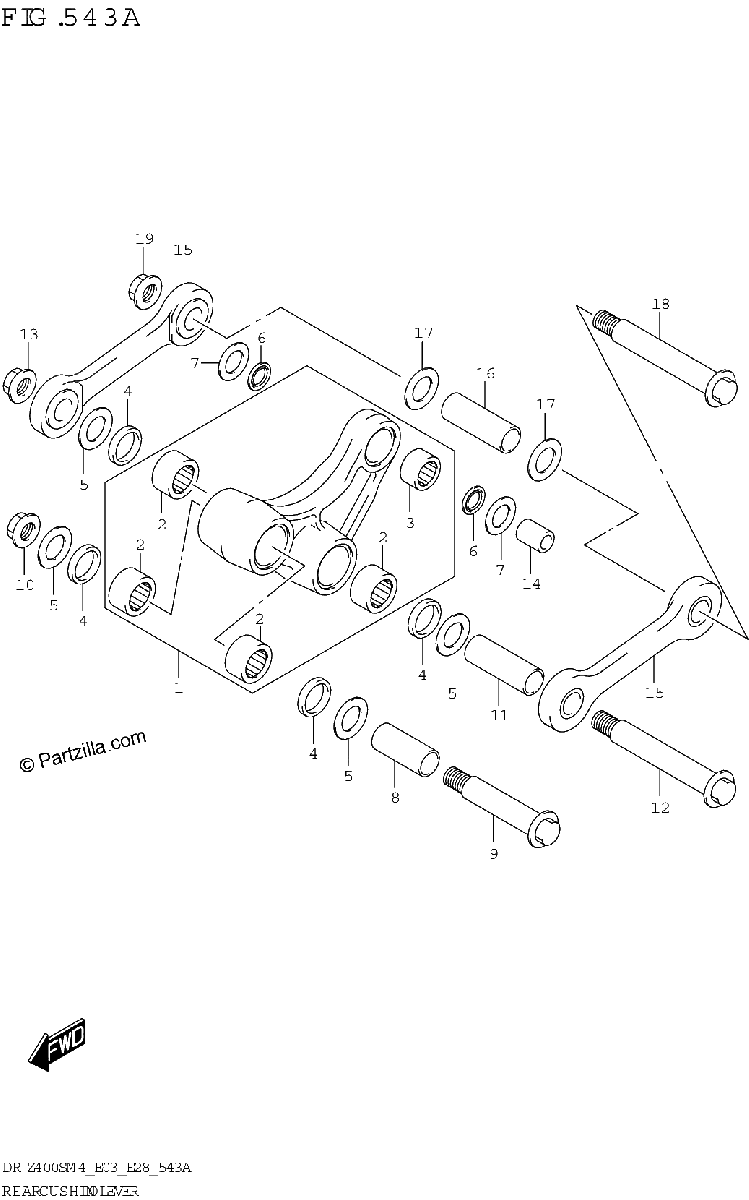 Diagrama de REAR CUSHION LEVER
