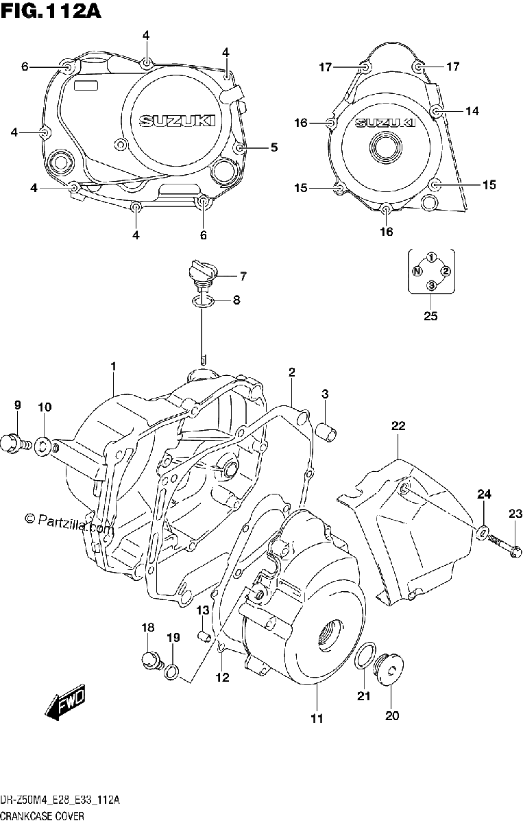 Diagrama de CRANKCASE COVER